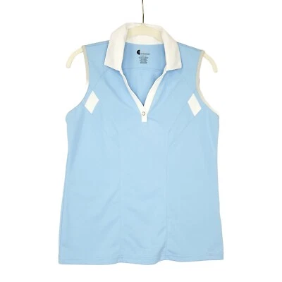 Camiseta de tenis de golf IZOD para mujer S cuello blanco azul cuello en V sin mangas fresca FX deportiva Foto 1 de 4