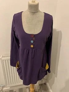 JOULES Bardale Túnica Larga Top Talla 12 PÚRPURA Nuevo Con Etiquetas - Imagen 1 de 4
