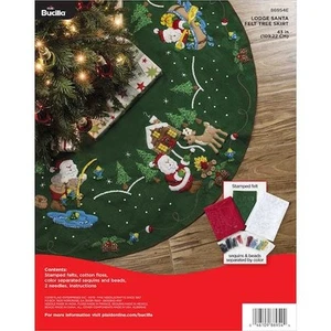 Bucilla 43" Filz Applikation Baum Rock Kit-Lodge Santa - Bild 1 von 5