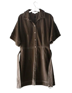 Women's Lover Brown Denim Dress Size 12 Australian Brand - HS/10 - Picture 1 of 4