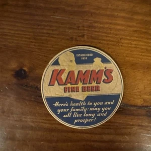 kamm's beer  Cardboard Coaster - Picture 1 of 2