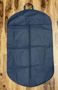 Ralph Lauren Navy Garment Bag Heavy Canvas Nylon Gold Letters 38” X 23” Folding - Picture 1 of 6