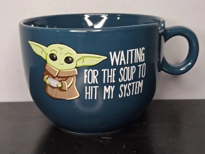 Star Wars Baby Yoda verde azulado cerámica ramen/cereal y/o tazón grande/taza 24 oz Foto 1 de 4
