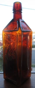 Nice Sparkling & Bright Orange Honey Amber Doyle's Hop Bitters Bottle Good Color - Picture 1 of 11