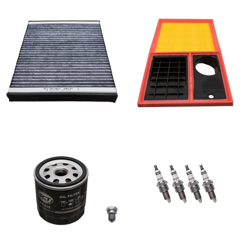  Inspektionspaket Filter Zündkerzen für 1.4 16V 59+63KW VW Polo 9N SEAT Ibiza 6L - Bild 1 von 1