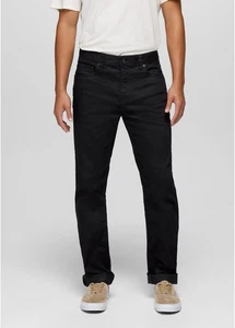 NEW Prana Bridger Straight Slim Jeans Men's Size 40x36 Black Out Cotton Stretch - Picture 1 of 9