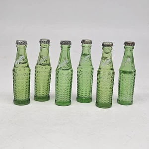 Sprite Mini Glas Sodaflasche voll mit Metall Silber Kappe 3" Zoll Menge 6 - Bild 1 von 2