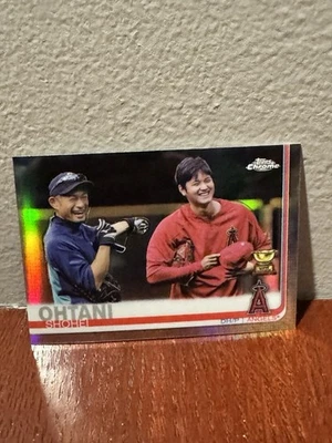 Shohei Ohtani 2019 Topps Chrome #1 ICHIRO ROOKIE CUP variación de imagen SP Foto 1 de 2