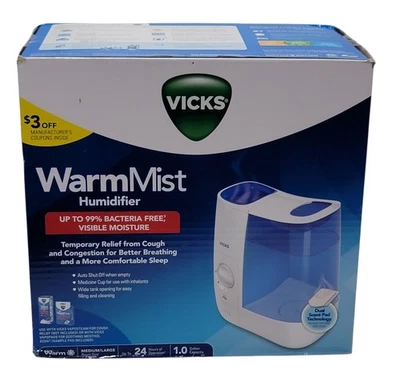 Vicks Warm Mist Humidifier / Filter Free / 1.0 Gallon Capacity / Med- Large Room - Image 1 of 4