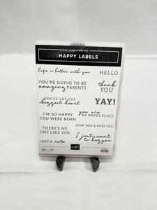 Happy Labels Stampin' Up! Stempelset 160685 Papier Bastelkarten NEU Retired - Bild 1 von 2