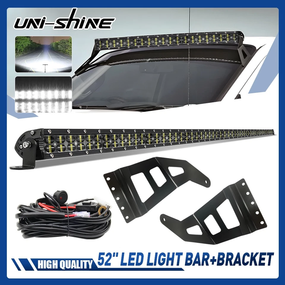 Fit 97-03 Ford F150 52'' Spot Flood LED Driving Light Bar Upper Roof Bracket Kit - Image 1 of 4