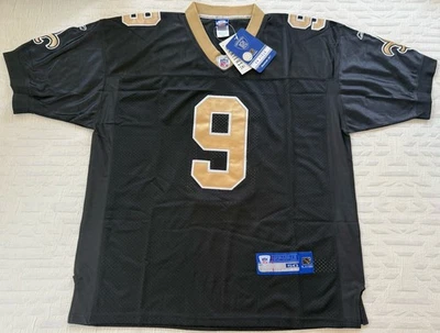 Authentic Drew BREES New Orleans Saints Stitched Reebok BLACK Jersey SZ 50 NWT - Image 1 of 4