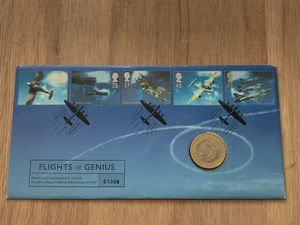 Royal Mint 1997 £2 Two Pound Coin Flights of Genius Coin Stamps BU Unc BU5 - Picture 1 of 4