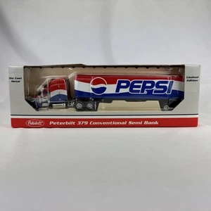 Liberty Classics 1:64 Scale Pepsi Cola Peterbilt & Box Trailer - Die Cast Bank - Picture 1 of 15