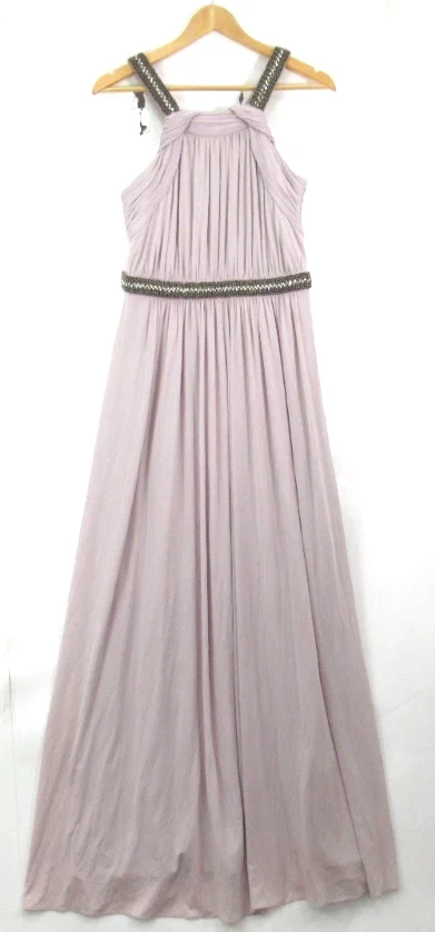 Coast Maxina Maxi Dress Ladies UK 14 Oyster Lilac Bridesmaid Wedding Prom Beaded - Image 1 of 4