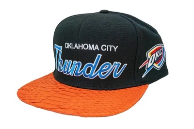 Mitchell & Ness Oklahoma City Thunder Script Python Hat - Just Don Style Hat - Image 1 of 2