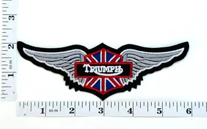 Patch ricamata - bandiera britannica - ali - moto britanniche - nuova - triumph - Foto 1 di 1