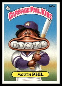 1986 VTG GPK Garbage Pail Kids Mouth Phil 140a Wanted Back 2* - Imagen 1 de 2