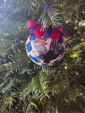 Handmade Red white blue Eagle Ornament Holidays Christmas USA Artist