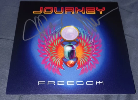Journey Neal Schon & Jonathan Cain Signed Art Card Auto w/ Freedom CD Cover