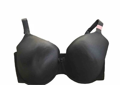 Cacique Bra T shirt Lightly Lined Black  Smooth underwire 46DDD Lane Bryant - Image 1 of 2