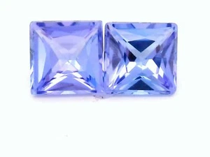 0.95Ct 2 PCS NATURAL BLUISH VIOLET TANZANITE GEMSTONE FROM TANZANIA - Picture 1 of 7