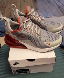 Size 7.5  Nike Air Max 270 Particle Gray University Red 2020 - Picture 1 of 5