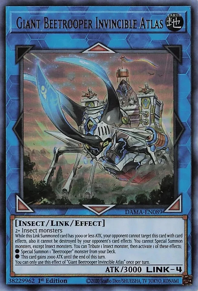 Yu-Gi-Oh! Giant Beetrooper Invincible Atlas DAMA-EN089 Ultra Rare 1st Edition NM - Image 1 of 1