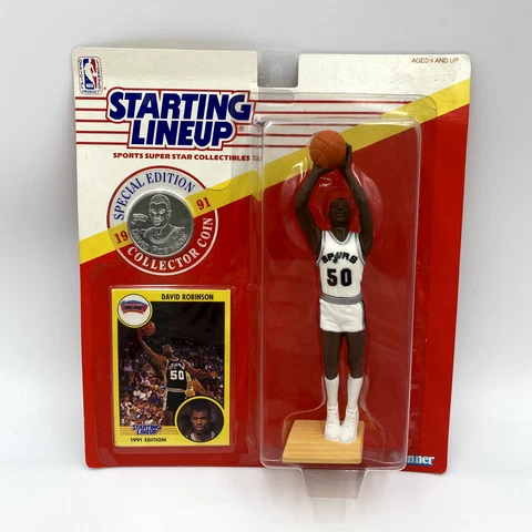 Starting Lineup David Robinson 1991 NBA Spurs Kenner figure  Card & Coin*NEW* Cover