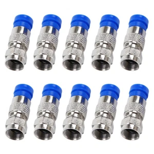 10Pcs RG6 Compression Connectors Coaxial Cable Waterproof Connection F Compresh - Picture 1 of 7