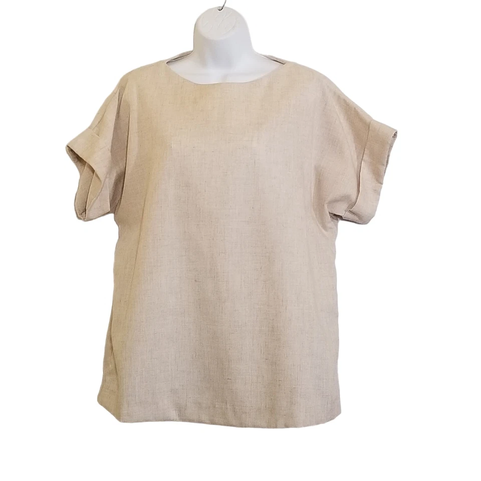 Blusa Top XL de Colección Miss Marilyn of Dallas para Mujer Mezcla de Lino Manga Corta Foto 1 de 4