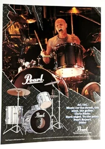 AC/DC / CHRIS SLADE / 1990 PEARL EXPORT DRUMS MAGAZINE PRINT ADVERTISEMENT - Picture 1 of 1