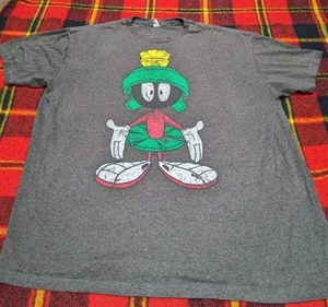 Vintage Marvin The Martian T-Shirt Soft Spun USA Distressed Looney Tunes Sz 2XL - Picture 1 of 4