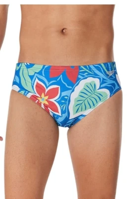 Speedo Endurance, Vibe Collection, Retro Floral-Turkish Sea, Mens Size 30" - Image 1 of 4
