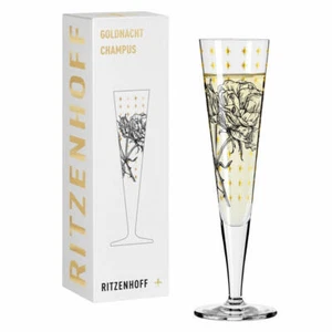 Ritzenhoff champagne glass gold night 030 - Picture 1 of 7