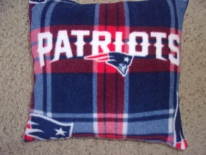 NEW ENGLAND PATRIOTS NFL SUPER SOFT FLEECE PILLOW COVER 12" X 12" HANDMADE - Picture 1 of 2