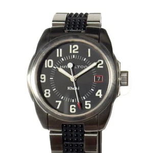 Hamilton Khaki 6301 Silver Black Popular Item Quartz Waterproof Stainless Steel - Picture 1 of 12
