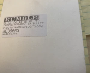 BRAND NEW!!! Rumble Concept Yamaha Turn Signal Adapter Plug P/N BE36663 - 206765 - Picture 1 of 2
