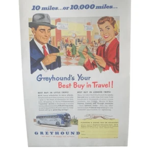 Vintage 1952 Greyhound Best Buy in Travel Ad Advertisement - Picture 1 of 4