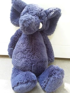 Jellycat Plush Fuddlewuddle Floppy Blue Elephant 8 IN Soft Stuffed Animal Toy - Picture 1 of 5