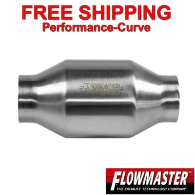 2.25" Flowmaster Cat Converter High Flow Stainless Metallic 200 Cell 20001 - Image 1 of 4