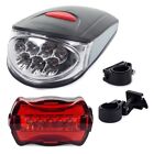 Bicycle Front 7 and Rear LED 5 Light Set With Brackets White and Red Lights