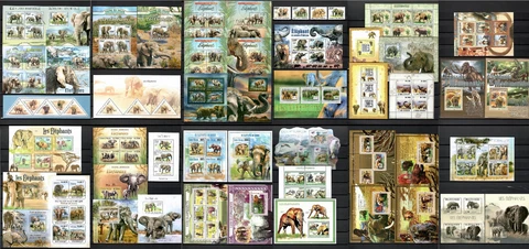 ELEPHANTS Wild Animals African fauna 48 sheets Collection [1] until 2013 #CNA174 Cover