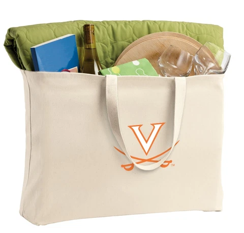 University of Virginia Canvas Tote UVA Reusable ShopperMOTHER'S DAY GIFT Cover