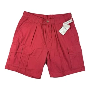 Tommy Bahama Cargo Shorts Survivor Red Sail Elastic Waist 8inch Size L - Picture 1 of 2