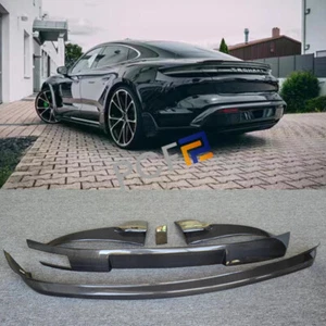 Alerón labial difusor parachoques trasero fibra de carbono real para Porsche Taycan 2020-24*5 - Imagen 1 de 16