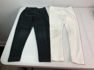Hanna Anderson Black Corduroy Pants & White Pants. Sz 4 & Sz 4 Slim. See Photos. - Picture 1 of 9