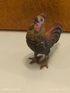 Antique Cold Painted Vienna Bronze Rooster Figurine - Picture 1 of 9