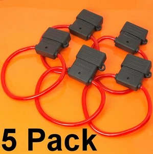 5 x Inline Maxi Blade Fuse Holder For Maxi Fuses Splash Proof 8 AWG Car Van Boat - Picture 1 of 6