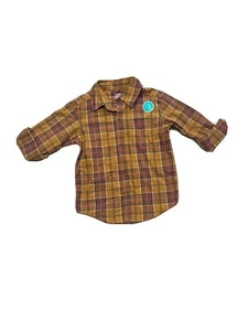 Carter’s Child Of Mine Toddler Boys Long Sleeve Plaid Button-Down Shirt size 4T - Picture 1 of 4